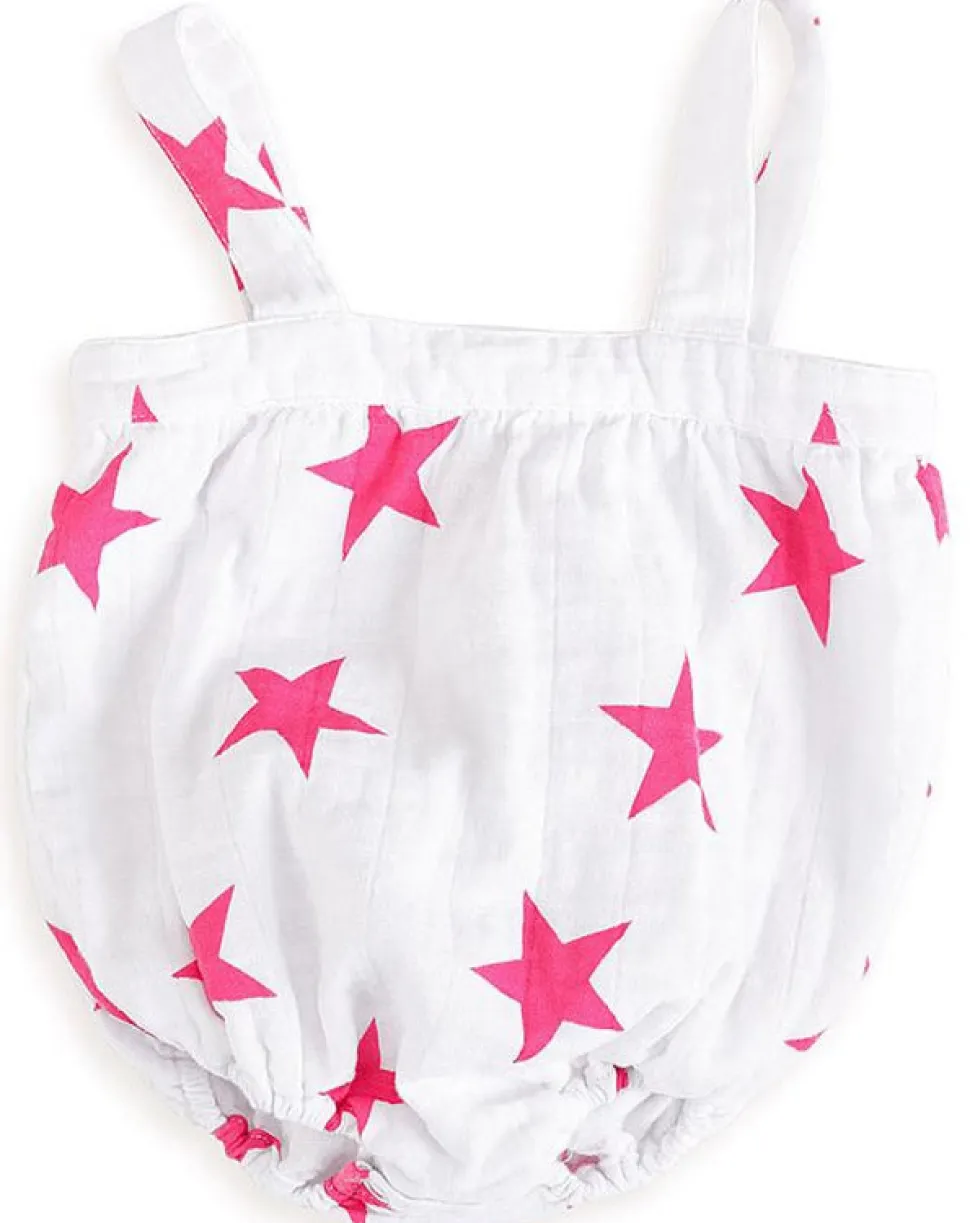 Aden + Anais Romper - Shocking Pink Star (6-9 Months)