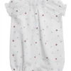 Aden + Anais Short Sleeve Gathered Romper - Butterfly (6-9 Months)