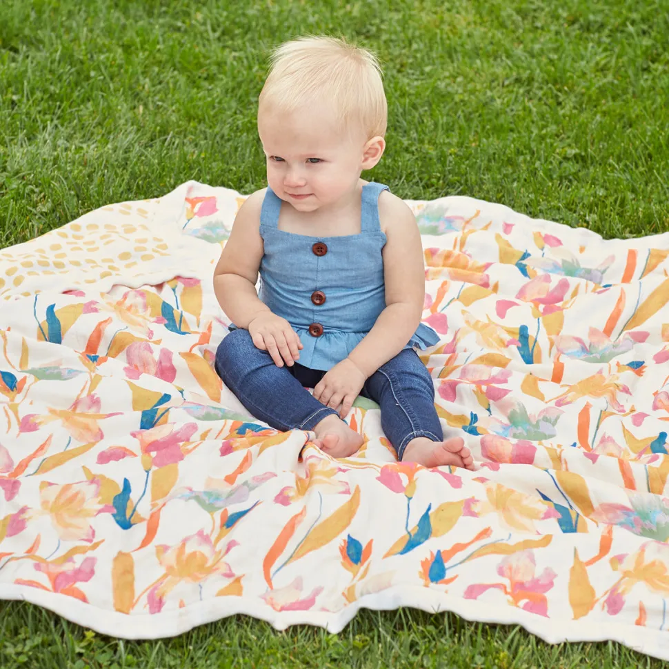 Aden + Anais Silky Soft Dream Blanket - Marine Gardens