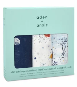Aden + Anais Silky Soft Swaddles - 3-Pack - Stargaze