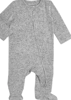 Aden + Anais Snuggle Knit Footie - Heather Grey (6-9 Months)