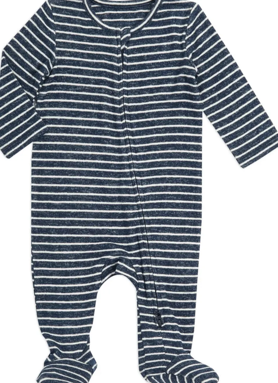 Aden + Anais Snuggle Knit Footie - Navy Stripe (6-9 Months)