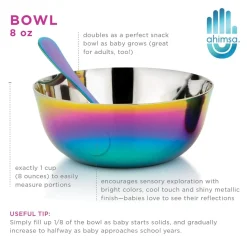 Ahimsa Stainless Steel Starting Solids Infant Set - Rainbow