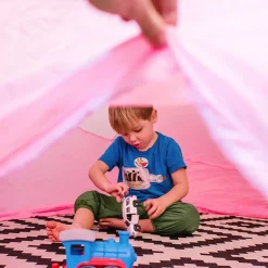Airfort Inflatable Fort for Kids Pink and White