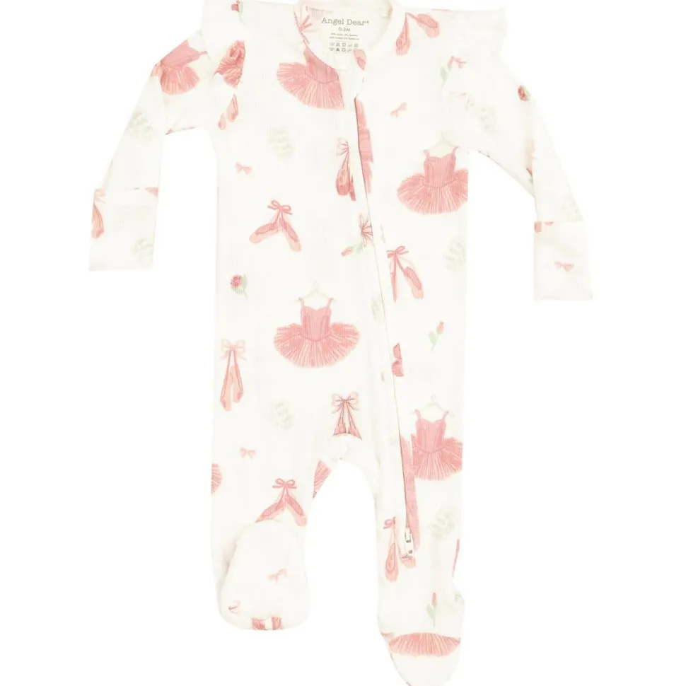 Angel Dear 2 Way Zipper Ruffle Sleeves Footie