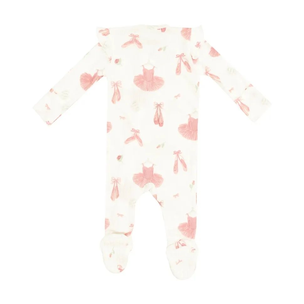 Angel Dear 2 Way Zipper Ruffle Sleeves Footie
