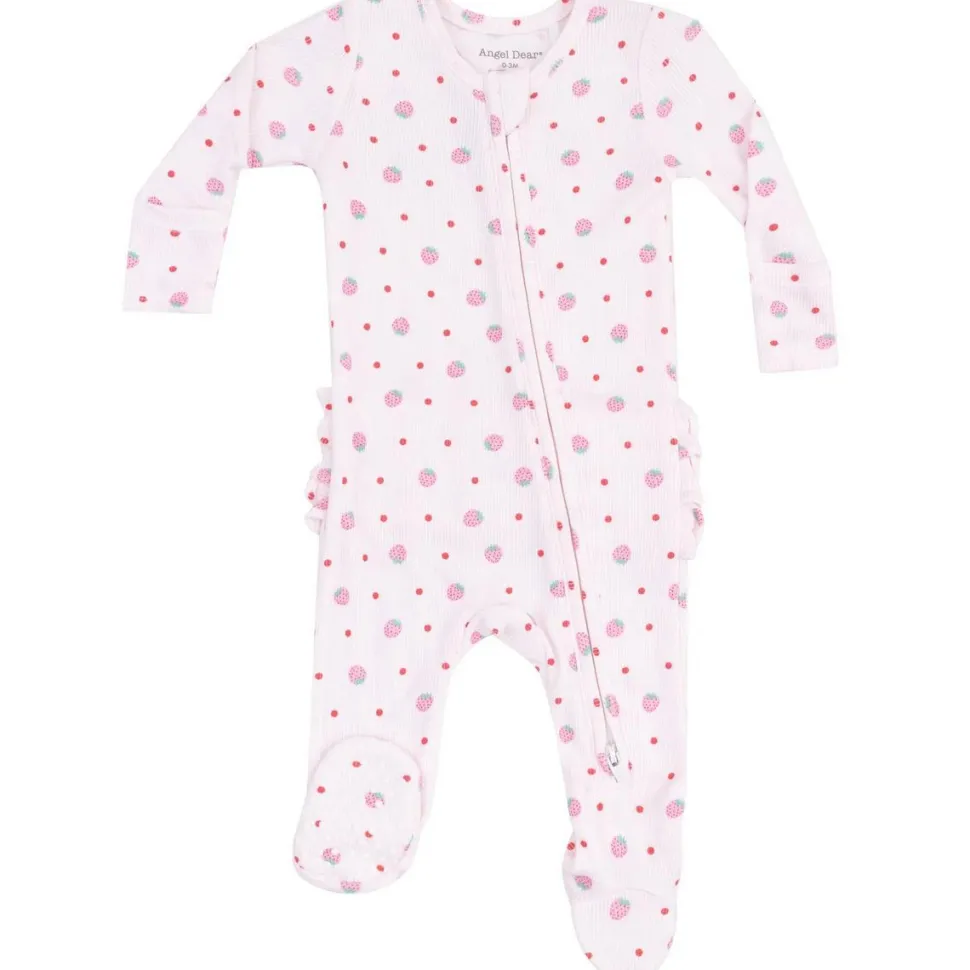 Angel Dear 2 Way Zipper Ruffle Back Footie