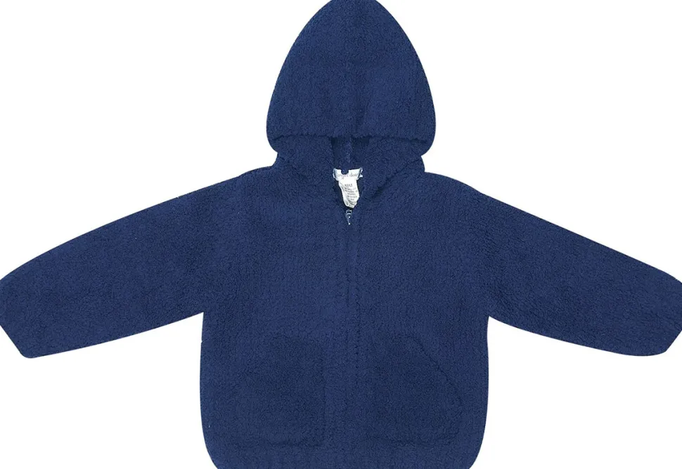 Angel Dear Chenille Hoodie, 6-12 Months - Navy