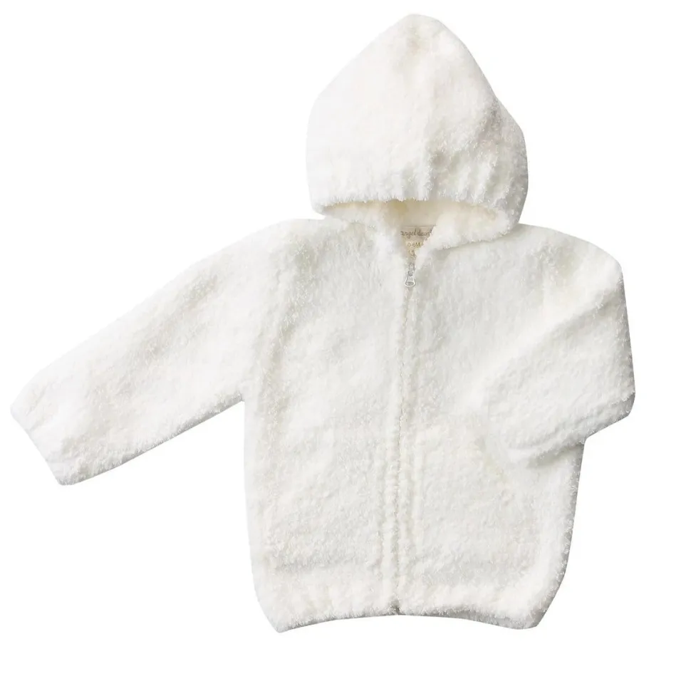 Angel Dear Chenille Hoodie, 6-12 Months - White