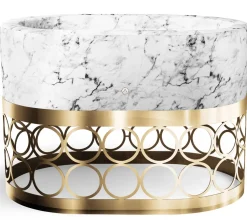 Aristot Bassinet - Carrara Marble Look