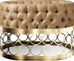 Aristot Bassinet - Leather Button Cognac