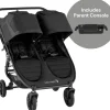 Baby Jogger City Mini GT2 Side by Side Double Stroller + Parent Console Bundle - Jet