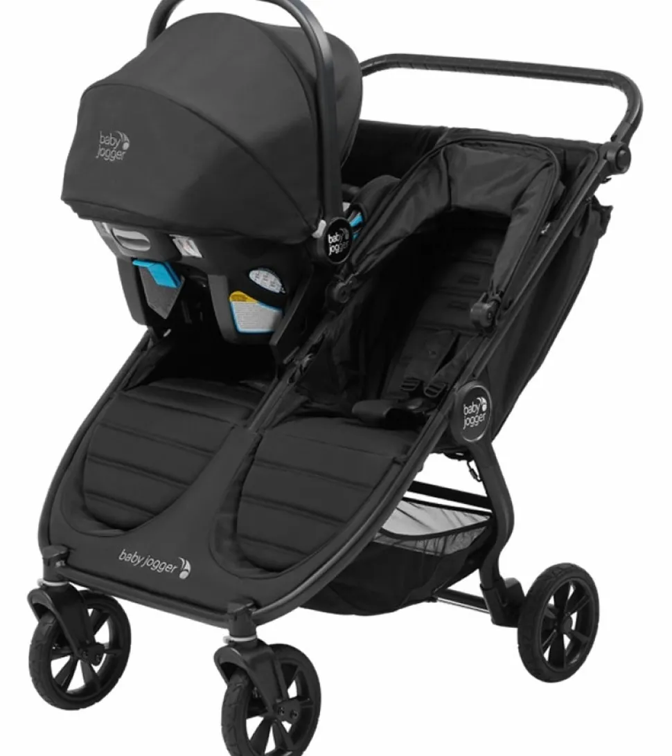 Baby Jogger City Mini GT2 Side by Side Double Stroller + Parent Console Bundle - Jet