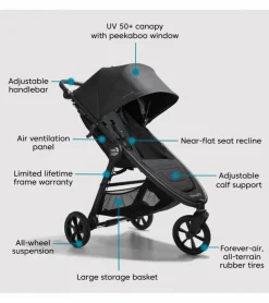 Baby Jogger City Mini GT2 Single Stroller - Opulent Black