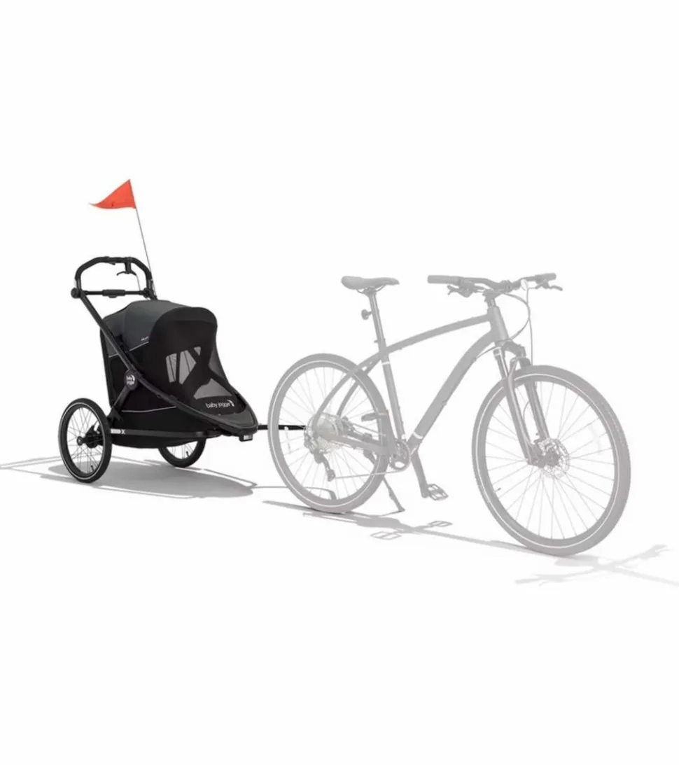 Baby Jogger City Prix Jogger + Bike Trailer + Weather Shield Bundle - Ambition Black