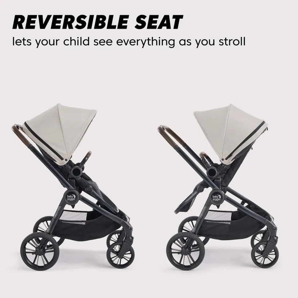 Baby Jogger City Sights Stroller + Accessory Bundle - Frosted Ivory