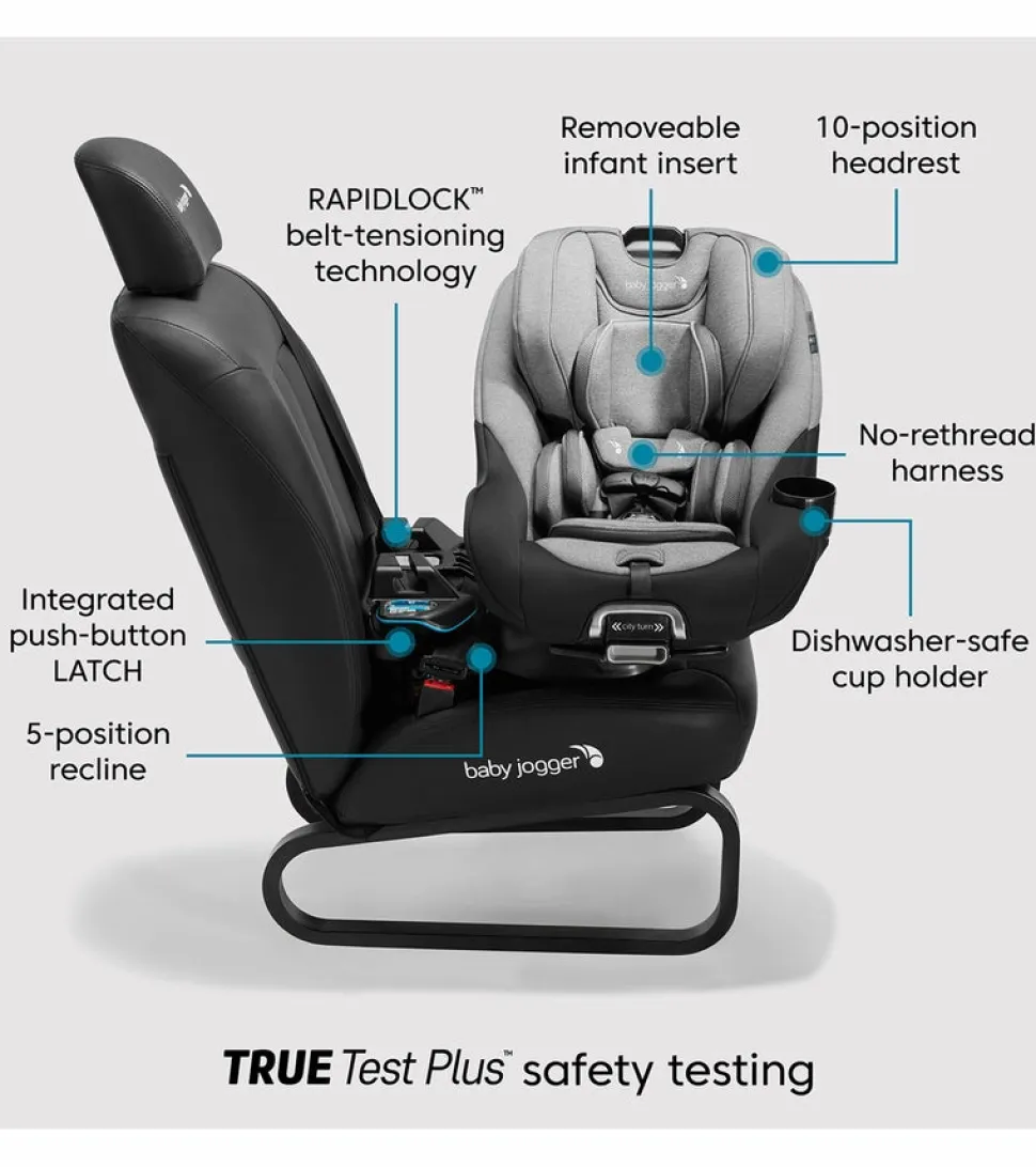 Baby Jogger City Turn Rotating Convertible Car Seat (2 Pack) - Paloma Greige