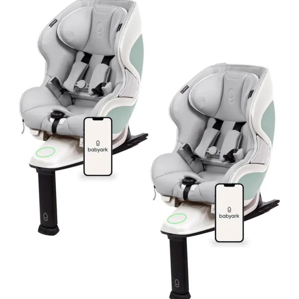 Babyark Smart Convertible Car Seat Family Bundle (2 Seats) - Eggshell White / Glacier Ice
