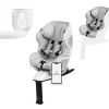 Babyark Smart Convertible Car Seat + Exta Cover + Cup Holder Foodie Bundle - Eggshell White / Glacier Ice