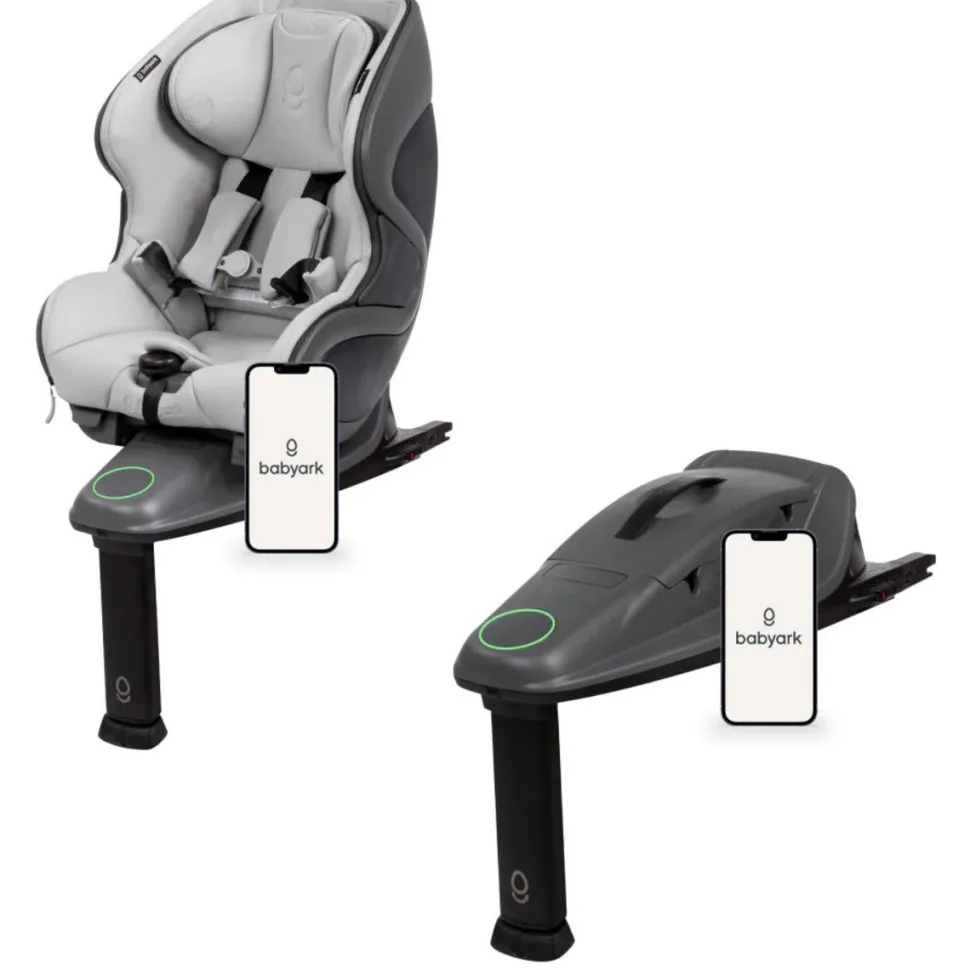 Babyark Smart Convertible Car Seat + Extra Base Bundle - Charcoal Grey / Glacier Ice