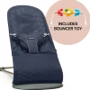 BabyBjorn Bouncer + Toy Bundle - Bliss (Mesh) Navy Blue