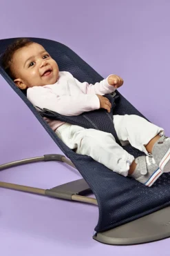 BabyBjorn Bouncer + Toy Bundle - Bliss (Mesh) Navy Blue