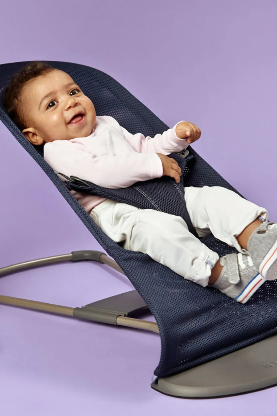 BabyBjorn Bouncer + Toy Bundle - Bliss (Mesh) Navy Blue