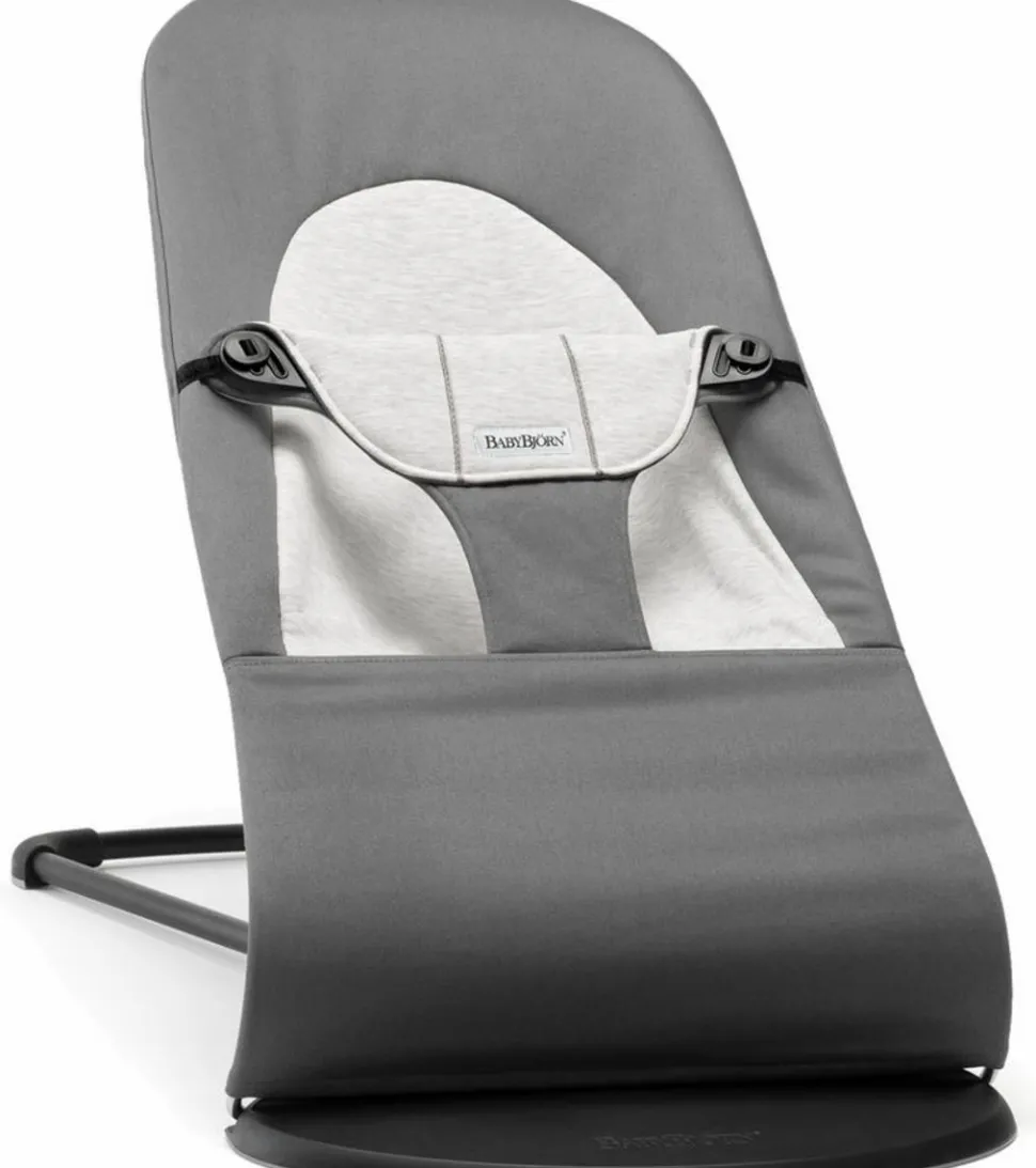 BabyBjorn Bouncer Balance Soft - Black, Cotton/Jersey, Dark Grey/Grey