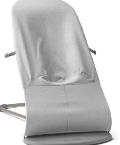 BabyBjorn Bouncer Bliss, Dark Gray Frame Woven Melange, Light Gray