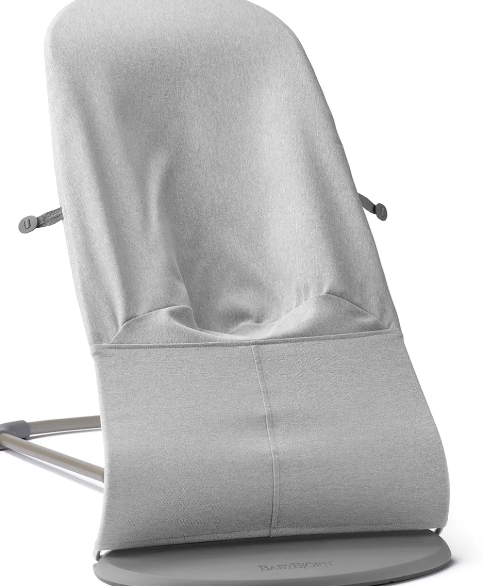 BabyBjorn Bouncer Bliss, Dark Gray Frame Woven Melange, Light Gray