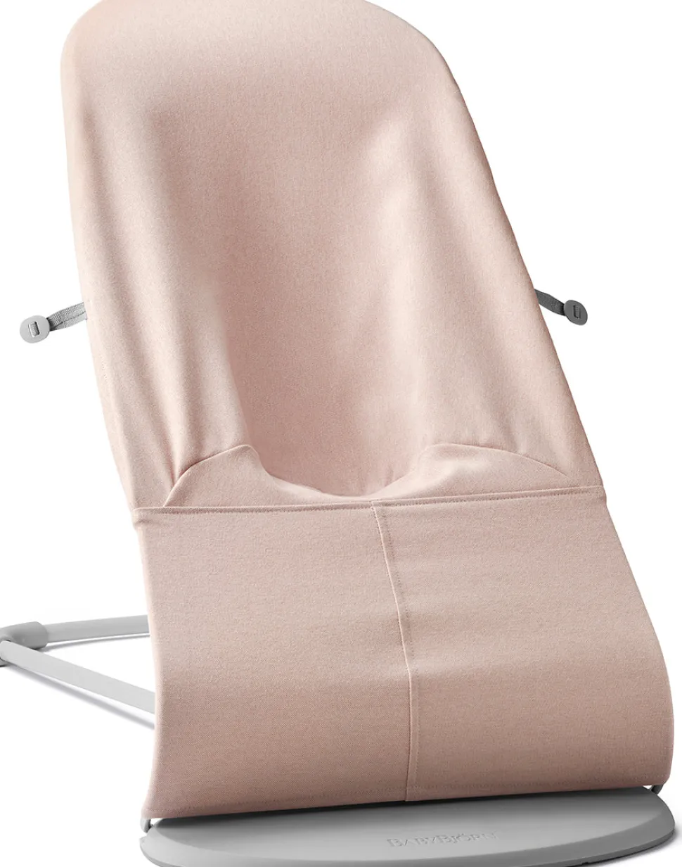 BabyBjorn Bouncer Bliss, Light Gray Frame Woven Melange, Light Pink
