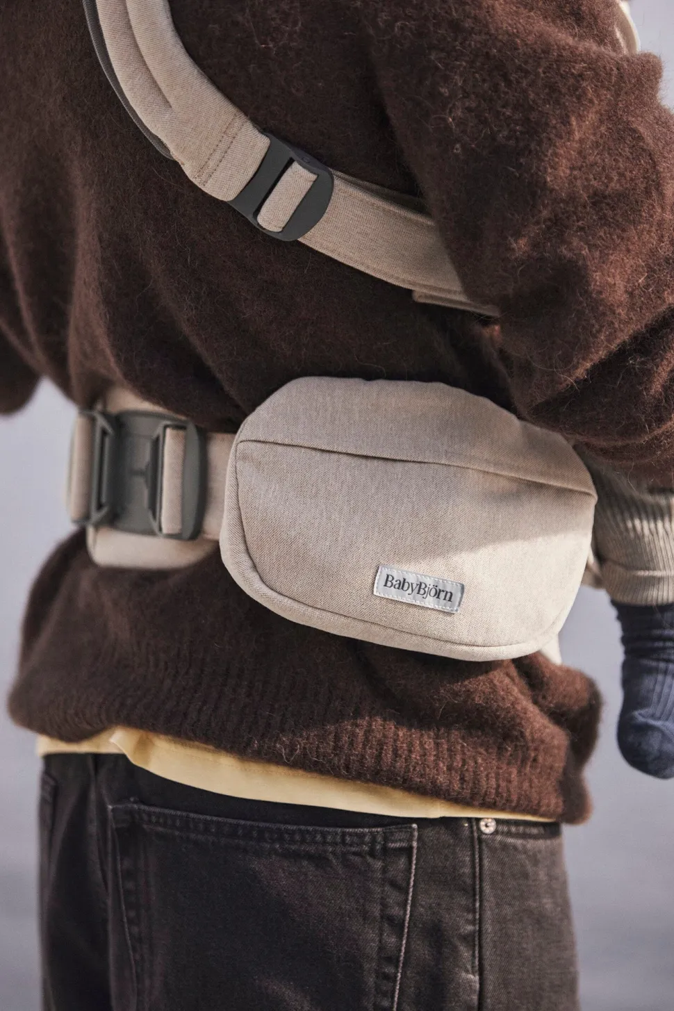 BabyBjorn Pocket Pouch, Woven Melange, Light Beige