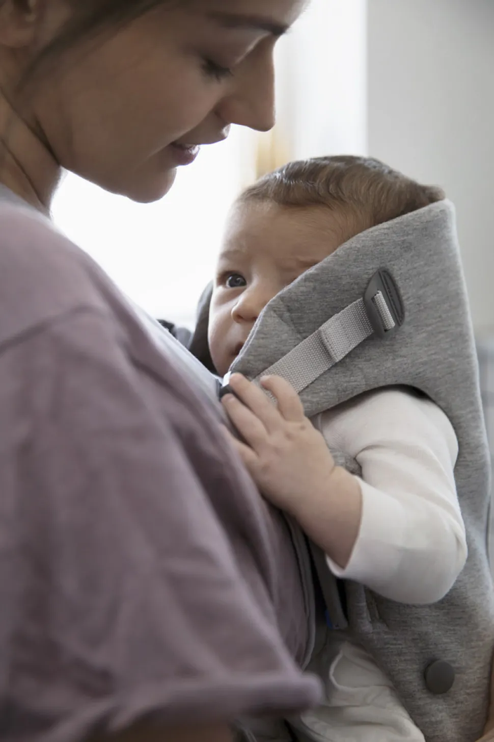 BabyBjörn Baby Carrier Mini 3D Jersey, Light Gray