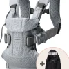 BabyBjörn Baby Carrier One Air, 3D Mesh + Cover Bundle - Silver / Black