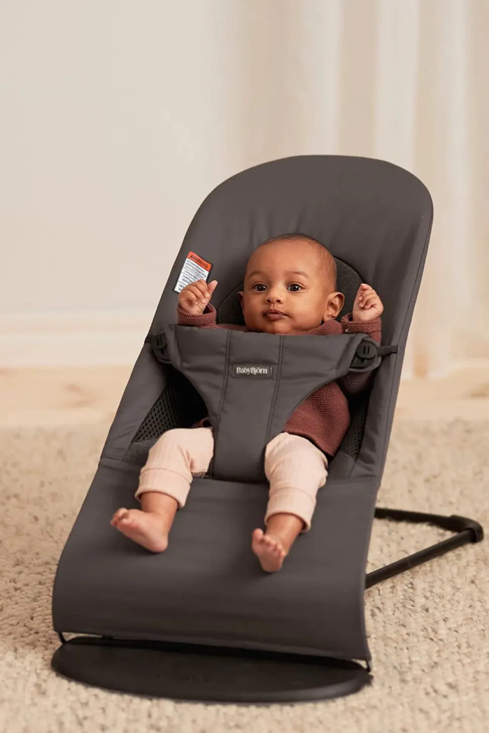 BabyBjörn Bouncer Balance Soft, Dark Gray Frame, Tri-Fabric Dark Gray