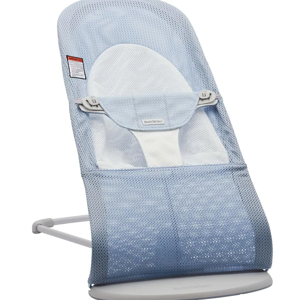 BabyBjörn Bouncer Balance Soft, Light Gray Frame Mesh Sky Blue/Grey