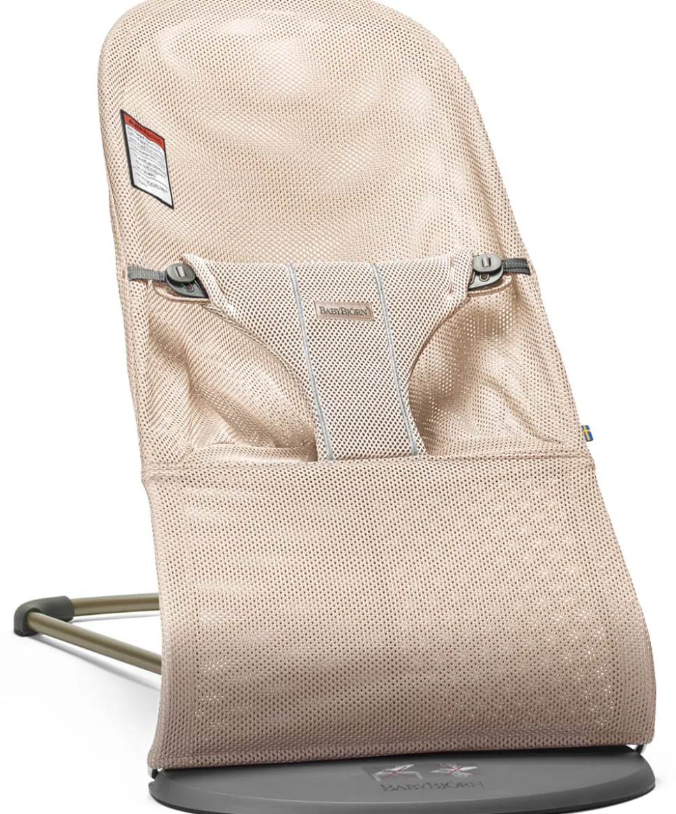 BabyBjörn Bouncer Bliss, Dark Gray Frame Mesh Pearly Pink