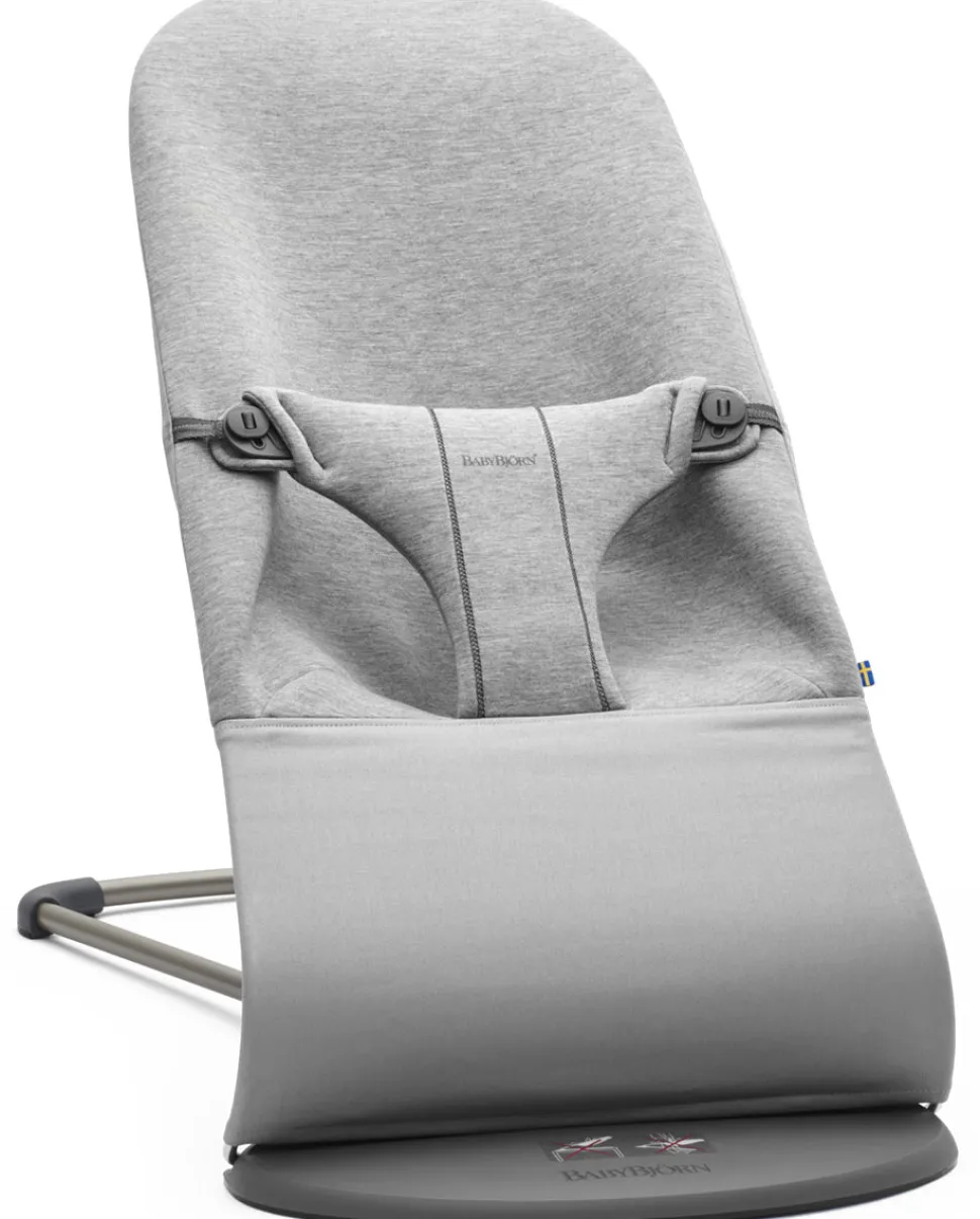 BabyBjörn Bouncer Bliss, Dark Gray Frame 3D Jersey Light Gray