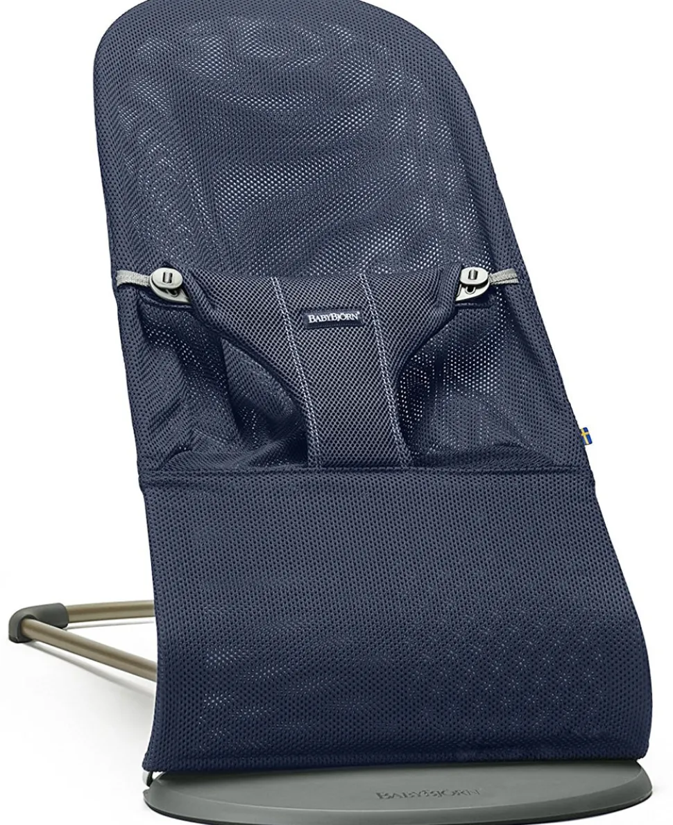BabyBjörn Bouncer Bliss, Dark Gray Frame Mesh Navy Blue