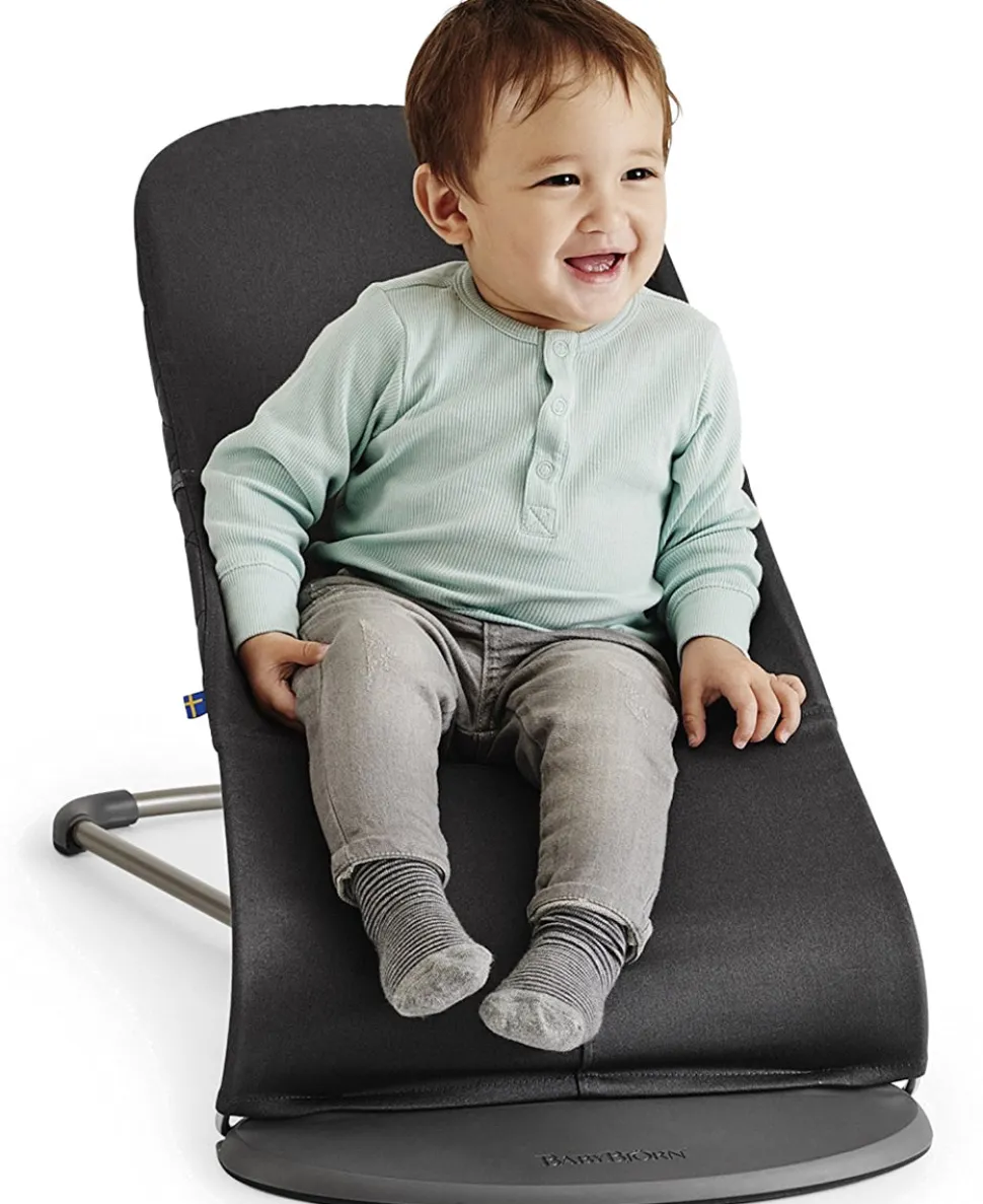 BabyBjörn Bouncer Bliss, Dark Gray Frame Mesh Navy Blue