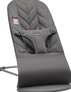 BabyBjörn Bouncer Bliss, Dark Gray Frame Petal Quilt Cotton Anthracite