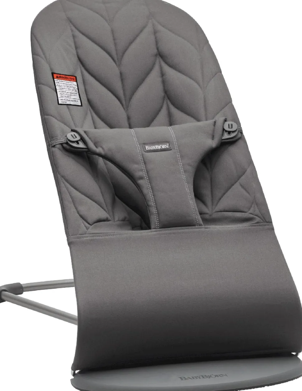 BabyBjörn Bouncer Bliss, Dark Gray Frame Petal Quilt Cotton Anthracite