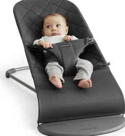 BabyBjörn Bouncer Bliss, Dark Gray Frame Classic Quilt Cotton Black