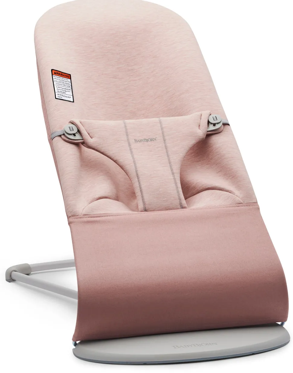 BabyBjörn Bouncer Bliss, Light Gray Frame 3D Jersey Light Pink