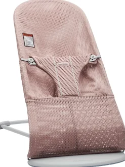 BabyBjörn Bouncer Bliss, Light Gray Frame Mesh Dusty Pink