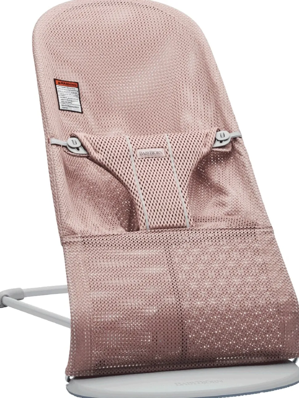 BabyBjörn Bouncer Bliss, Light Gray Frame Mesh Dusty Pink
