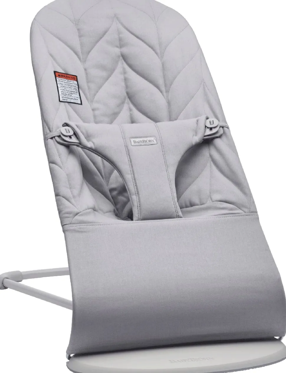BabyBjörn Bouncer Bliss, Light Gray Frame Petal Quilt Cotton Light Gray