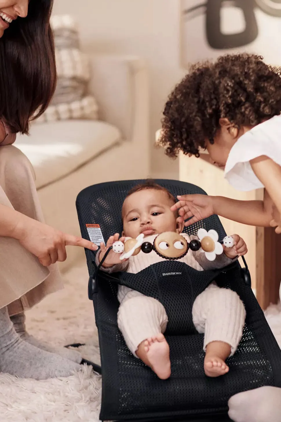 BabyBjörn Toy for Bouncer - Googly Eyes Black + White