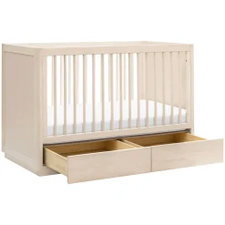 Babyletto Bento 3-in-1 Convertible Storage Crib w/Toddler Bed Conversion Kit - Washed Natural