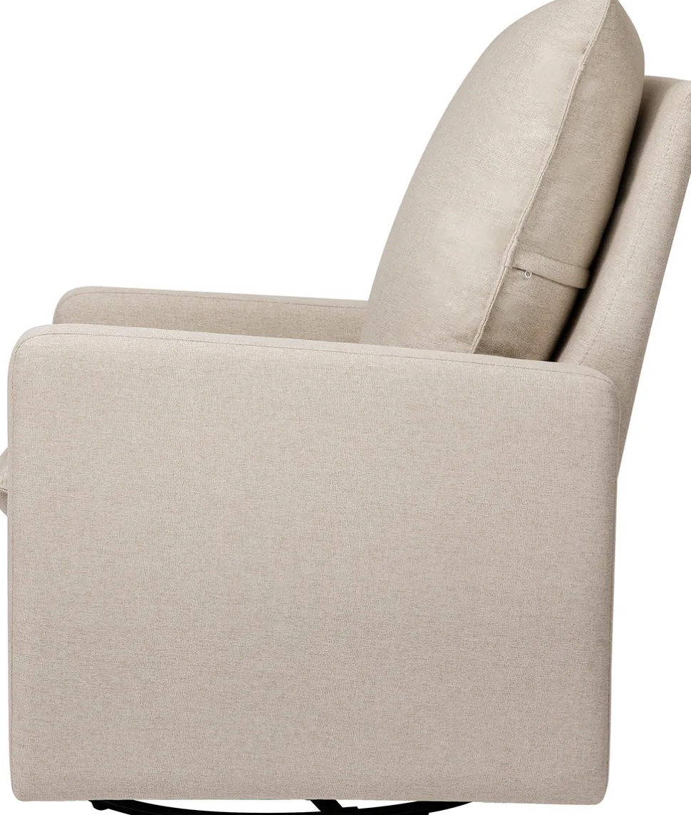 Babyletto Cali Pillowback Swivel Glider - Performance Beach Eco-Weave